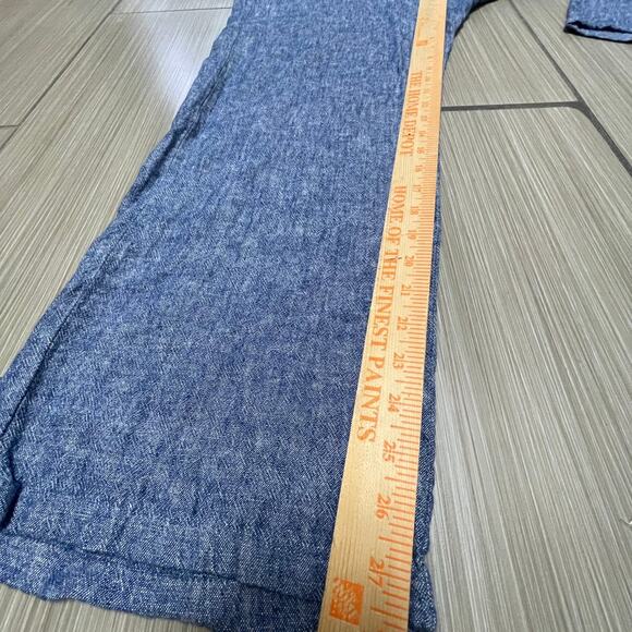 coastal nautical Linen drawstring breathable relaxed Old Navy pullon pants large - Picture 3 of 12